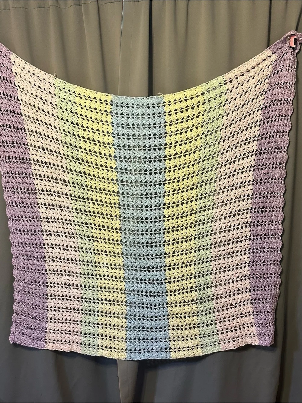 Pastel Multicolor Crochet baby blanket